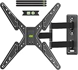 USX-MOUNT TV Wandhalterung Langer Arm für 26-55 Zoll LED 4K Plasma TVs, Fernseher Eckhalterung Schwenkbar Neigbar, max.VESA 400x400mm, Fernseher Wandhalterung bis zu 40Kg, TV Halterung Lang