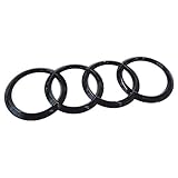 Audi 80A853742At94 Ringe Emblem Logo Aufkleber Blackline Black Edition, Schwarz G