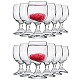 Alcohol Cage® 12er-Set Elegant Gläser 40 ml 4cl für Vodka Tequila Likör Shots mit Füßen spülmaschinenfest Glas Shotglas Pinnchen Party Stamperl Setzen Pinneken Sechs 12er Trinkgläser Wodka, 2x6