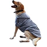 Eastlion Hunde Warm Hoodies Mantel Kleidung Pullover Haustier Welpen T-Shirt Grau 6XL