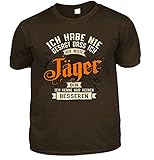 Herren Jagd T-Shirt Dunkelbraun - Kein besserer Jäger - lustige Fun Shirts 4 Heroes Geburtstagsgeschenk-Set für Männer Bedruckt mit Urk