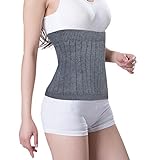 FakeFace Winter Weiche Kaschmir Nierenwärmer Rückenwärmer Elastisch Taille Unterstützung Taille Wärmer Taillen Beschützer Gürtel für Damen Herren Kinder grau S