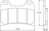 Accossato agpa96or-79 Bremsbelag, Set von 2