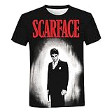JFLY Scarface T-Shirt Film Tony Montana 3D Printed Streetwear Männer Frauen Casual Fashion O-Neck T-Shirt Übergroßes T-S
