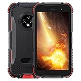 S35 Outdoor Smartphone, Android 10 Betriebssystem, 4350 mAh Akku, Outdoor Handy, 4350 mAh Akku, 13 MP Kamera, 5,0 Zoll, Dual-SIM Handy Smartphone (Rot)