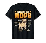 Hund Mops Hundeliebhaber Anatomie Geschenk T-S