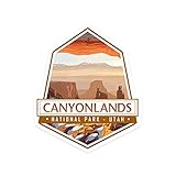 Canyonlands National Park, Utah, Contour, Painterly Series 88499 (Vinyl Die-Cut Sticker Indoor/Outdoor, groß)