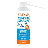 ARDAP Wespenschaum-Spray 300ml inkl. Sprührohr - Mit Sofort- & Langzeitwirkung zur Bekämpfung von Wespen, Wespennestern & weiteren Schädling