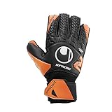 uhlsport Herren Soft Resist Flex Frame Handschuhe, schwarz/Fluo orange/Weiß, 5