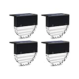 BIVJX Garten 4/6. PCs-LED. Solar-Deck-Leuchten im Freien wasserdicht warmweiß Farbwechselbeleuchtung LED Solarzaunlampe Stufe Solarschrittlicht für Garten im Freien (Emitting Color : 4 PCS)