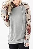 Niwicee Kapuzenpullover Damen Kapuzen-Sweatshirt Damen Oversize Pullover & Strickjacken für Damen Lässiger Print Pullover Einfache Basic Tops Casual Fitness Training Outw