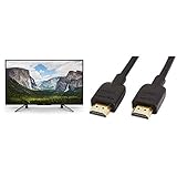 Sony KDL-43WF665 Bravia 109,2 cm (43 Zoll) Fernseher (Full HD, HDR, Smart TV) & Amazon Basics – Hochgeschwindigkeitskabel, Ultra HD HDMI 2.0, unterstützt 3D-Formate, mit Audio Return Channel, 1,8
