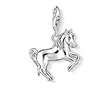 Thomas Sabo Damen-Charm-Anhänger Pferd Charm Club 925 Sterling Silber schwarz 1074-007-12