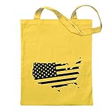 Kiwistar Flagge der Vereinigten Staaten Tragetasche Baumwolltasche Stoffbeutel Umhängetasche Langer Henk