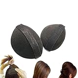 HugeStore 2er Set Haarkissen Haar Volumen Schaumstoff Kissen Volumenkissen mit Klettband F