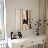 Festnight- Wandspiegel Quadratisch Wohnzimmer | Glas Badspiegel | Schlafzimmer Spiegel mit Schrauben | 40x40/50x50/60x40/60x60/70x70