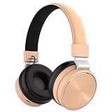Ldelw Stereo-Headset All-Inclusive-WLAN-Bluetooth-Headset Subwoofer-Sport-Headset Rauschunterdrückung Gaming-Headset (Farbe: Gold) sunyangde (Color : Gold)