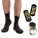 Socken mit Spruch auf der Sohle, Geschenk für Männer, WENN DU DAS LESEN KANNST BRING MIR Socken, lustige Socken als Geburtstagsgeschenk,Vatertagsgeschenk (Schwarz, 37-44)