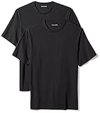 Amazon Essentials 2-Pack Regular-Fit Short-Sleeve Crewneck T-Shirt, Black, XXL