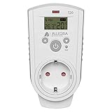 ALLEGRA Thermostat Steckdose Steckerthermostat Steckdosenthermostat für Infrarotheizung Heizung Heizlüfter und Klima und Timer Heizkörperthermostat (T26)