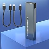 M.2 NVMe SATA Gehäuse Adapter, Aluminium USB 3.1 Gen2 10 Gbit/s auf NVMe PCIe und SATA M-Key (M+B Key) Caddy, externes Festplatten-Gehäuse für 2230 2242 2260 2280 SSD