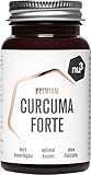 nu3 Premium Kurkuma Forte - 60 Curcuma Kapseln - NovaSOL® Curcumin 185x höhere Bioverfügbarkeit als natives Curcumin - vegane Kapsel mit flüssigem Curcumin - plus Vitamin C und D - ohne Fü