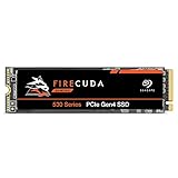Seagate FireCuda 530 1 TB interne SSD, für PS5/PC, M.2 PCIe Gen4 ×4 NVMe 1.4, bis zu 7.300 MB/s, 3D-TLC-NAND, schwarz, 3 Jahre Data Rescue Service, Modellnr.: ZP1000GM3A013