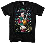 8 Bit Griswold Herren T-Shirt | Schöne Bescherung T-Shirt - Weihnachts Tshirt Herren - Xmas Tshirt | Schwarz (XL)