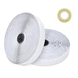 Willingood 10M Klettband selbstklebend Extra Stark, 20MM Breite Selbstklebendes Klebepad Flauschband und Hakenband (Weiß)