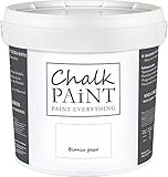 Chalk Paint Everything® Farbe Weiß Kreide - Sparangebot 5 Liter - ohne Farbe leicht Wände, Möbel und Gegenstände ohne S