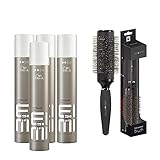 Haarspray Wella EIMI Dynamic Fix 45 Sec. mit CaraCima Heat Control Brush(4 Stück, 300ml)