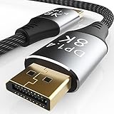 2m 8K HDMI Kabel, DP für HDMI Verbindungskabel Nylon, DisplayPort zu HDMI UHD für HDTV, Monitor, Laptop, PC, Beamer, kompatibel zu Blu Ray PS4 PS5 Xbox