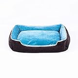 Stafeny Luxuriöses Hundebett für kleine, mittelgroße oder große Hunde, orthopädisches Hundebett, weich und bequem, Haustierbetten für Hunde (80 x 60 x 14 cm), Hellb