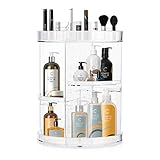 Coolbear 360 rotierende Make-up-Organizer und Aufbewahrung, drehbare Kosmetik-Vitrine mit 6 verstellbaren Schichten für Badezimmer, Schminktisch, für Parfüm, Creme, Hautpflege und mehr, klares Acry