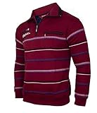 Soltice Herren Langarm Sweatshirt, Poloshirt, Polohemd, Blousonshirts mit Kragen (M bis 3XL) (XL, Bordeaux [D3])