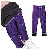 Briskorry Winter Leggings Mädchen Thermo Gefüttert Muster Thermohose Lang Warm Strumpfleggings Blickdicht Thermo Strumpfhose Lang Warm Haushose Thermolegg