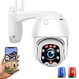 AINSS Outdoor WiFi CCTV PTZ IP Kamera,WLAN 1080P HD P2P Überwachungskamera Aussen,IP66 wasserdichte,Farbnachtsicht,Bewegungserkennung,FTP-Mail-Alarm,Zwei-Wege-Stimme,Onvif Nvr (WiFi Kamera)