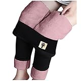 Damen Dicke Kompressionsleggings Winter Samt Thermal Underwear Super Dick Leggings Dehnbar Hose Elastizität Hüftheben Thermo Unterhose Körperformung Wärme T