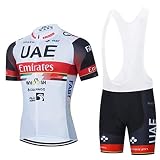 Radtrikot für Herren Kurzarm UAE Emirates, Sommer Outdoor Bike Trikot Anzug Rennrad Racing Club PRO, Schnell trocknender Kompressionszyklus Combo Set (Size : XXX-Large)
