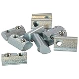10x Nutenstein 5 St M5 Nut 5 - Typ I - M5 mit Steg, Federkugel, Stahl verzink