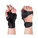 Nircho Handgelenkschützer, Skihandschuhe, Verlängerte Handgelenk Palmenschutz, Rollschuhlauf, Harte Stulpen, Einstellbare Skateboardstulpen (S)