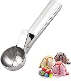 AOLIAY Eisportionierer Edelstahl Fruchteislöffel Eiskugeln Kartoffelpüree Fleischbällchen Obst Teig Portionierer mit Zangengriff 1 PCS