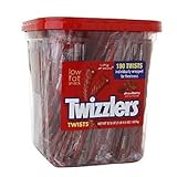 Twizzlers Chewy Strawberry Flavoured Twist Sweets Canister 9g - 180 Pieces (1 Canister)