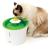 Catit Flower Fountain, Blumentrinkbrunnen für Katzen, 3L, weiß/grün, 1 Stück (1er Pack)