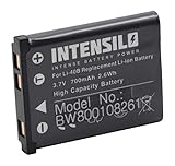 INTENSILO Li-Ion Akku 700mAh (3.7V) kompatibel mit Kamera Camcorder Aldi Traveler IS-12, IS12, SW-12, SW12, Touch one, UW-8, UW8 Ersatz für Li-40, D-Li63, NP-80