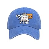 PACIYUJIN Herren Retro Baseball Cap PO.RN_HUB Erwachsene Kinder Classic Cap Geeignet für Männer und Frauen Golf Hut Horsail/Sky Blue/Adjustab