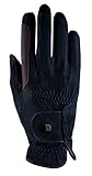 Roeckl Sports Handschuhe Malta, Unisex Reithandschuhe, Schwarz/Mokka, 8