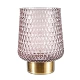 Pauleen 48135 Sparkling Glamour mobile Tischleuchte Glas Tischlampe Timerfunktion 6H Batterie Glaslampe ohne Kabel Grau Glas/M