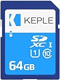 Keple 64GB SD Speicherkarte Quick Speed Speicher Karte Kompatibel mit Canon EOS 70D, 6D, 100D, 600D, 1100D, 1200D, 60D, 550D, EOS 700D SLR Digital Kamera | 64GB UHS-1 U1 SDXC C