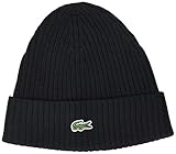 Lacoste Herren RB4162 Beanie-Mtze, Black, Einheitsgröß